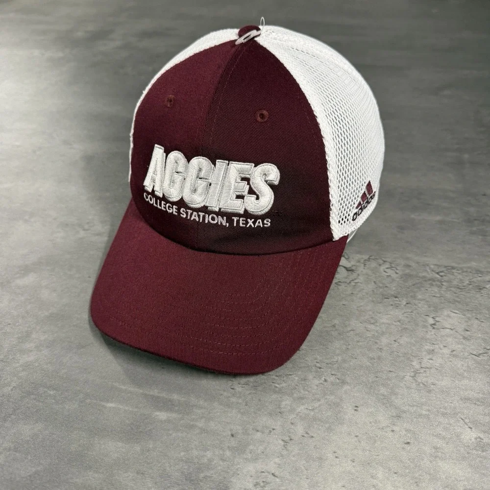 Adidas Texas‎ A&M Aggies Hat Maroon White Mesh Lightweight Athletic Sports Cap